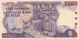 Indonesia, 10.000 Rupiah, 1979, XF(+), p118
There are pinhole.
Serial Number: KMM062732
Estimate: 30-60