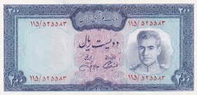 Iran, 200 Rials, 1971/1973, AUNC(+), p92c
Serial Number: 115/525583
Estimate: 20-40