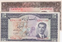 Iran, 10 Rials and 20 Rials, 1951, p54, p55, (Total 2 banknotes)
10 Rials, XF; 20 Rials, Unc
XF/UNC
Estimate: 40-80