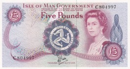 Isle of Man, 5 Pounds, 1979, UNC, p35a
Queen Elizabeth II. Potrait
Serial Number: C 804997
Estimate: 350-700