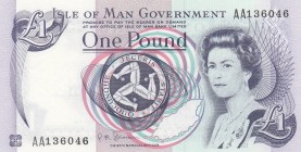 Isle of Man, 1 Pound, 1983, UNC, p40c
Queen Elizabeth II. Potrait
Serial Number: AA136046
Estimate: 10-20