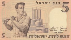 Israel, 5 Lirot, 1958, UNC, p31a
Serial Number: 209715
Estimate: 10-20