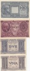 Italy, 1-2-5-10 Lire, (Total 4 banknotes)
1 Lira, 1939, AUNC(-), p26; 2 Lire, 1939, UNC(-), p27; 5 Lire, 1944, UNC, p31; 10 Lire, 1944, AUNC, p32
Se...