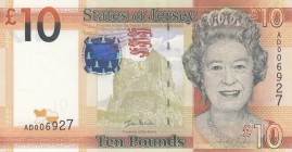 Jersey, 10 Pounds, 2010, UNC, p34a
Queen Elizabeth II. Potrait
Top 10.000 Serial Number
Serial Number: AD006927
Estimate: 30-60