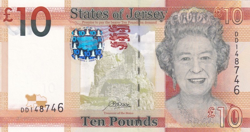 Jersey, 10 Pounds, 2019, UNC, p34b
Queen Elizabeth II. Potrait
Serial Number: ...