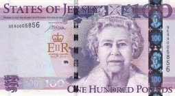 Jersey, 100 Pounds, 2012, UNC, p37a
Queen Elizabeth II. Potrait
Serial Number: QE 60005856
Estimate: 450-900