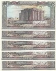 Lebanon, 50 Livres, 1988, UNC, p65d, (Total 5 consecutive banknotes)
Estimate: 10-20