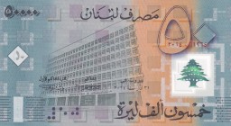 Lebanon, 50.000 Livres, 2014, UNC, p97
Commemorative banknote, polymer
Serial Number: D/00 0021656
Estimate: 60-120