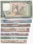 Lebanon, 1-5-10-25-50-100-250 Livres, 1980/1988, (Total 7 banknotes)
25 Livres UNC(-); 1-5-10-50-100-250 Livres, UNC
Estimate: 10-20