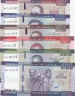 Liberia, 5-10-20-50-100-500 Dollars, 2016, UNC, (Total 6 banknotes)
Estimate: 25-50