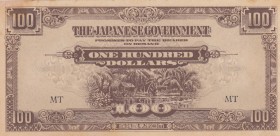 Malaya, 100 Dollars, 1944, UNC, pM8
Japanese Occupation WWII
Stained
Serial Number: MT
Estimate: 10-20