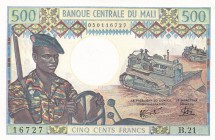 Mali, 500 Francs, 1973/84, UNC, p12e
Serial Number: B.21 16727
Estimate: 100-200