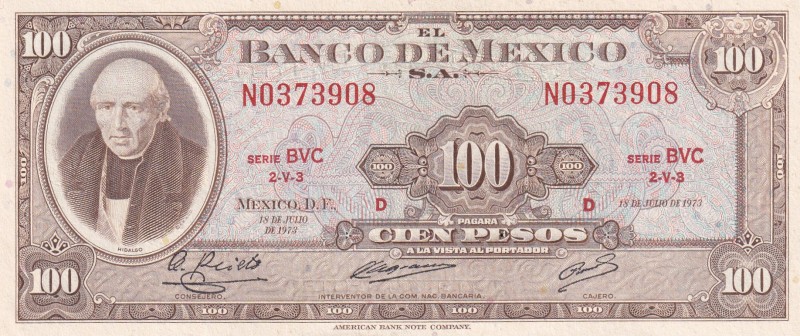 Mexico, 100 Pesos, 1973, AUNC, p61i
Serial Number: N0373908
Estimate: 10-20