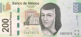Mexico, 200 Pesos, 2007, UNC, p125a
Serial Number: E00785572
Estimate: 30-60