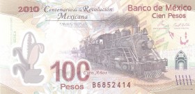 Mexico, 100 Pesos, 2010, XF(+), p128
Polymer plastics banknote
Serial Number: B6852414
Estimate: 10-20