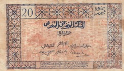 Morocco, 20 Francs, 1943, FINE, p39
Serial Number: W019 330
Estimate: 20-40