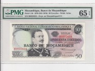 Mozambique, 50 Escudos, 1976, UNC, p116
PMG 65 EPQ
Serial Number: B0825634
Estimate: 20-40