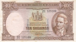 New Zealand, 10 Shillings, 1960/1967, VF, p158d
Serial Number: 2C 125188
Estimate: 20-40