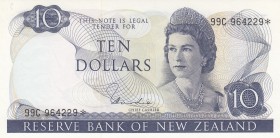 New Zealand, 10 Dollars, 1977, UNC, p166dr, REPLACEMENT
Queen Elizabeth II. Potrait
Star serial number
Serial Number: 99C 964229*
Estimate: 100-20...