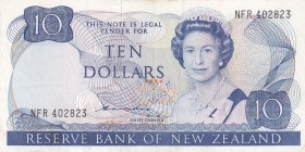 New Zealand, 10 Dollars, 1981/1985, XF, p172a
Queen Elizabeth II. Potrait
Serial Number: 402823
Estimate: 30-60
