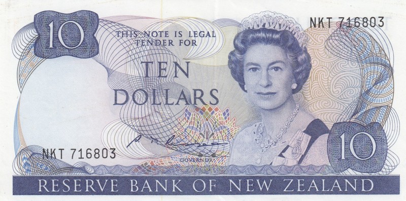 New Zealand, 10 Dollars, 1985, AUNC(+), p172b
Queen Elizabeth II. Potrait
Seri...