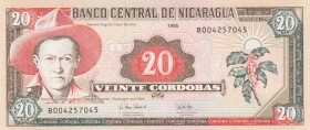 Nicaragua, 20 Cordobas, 1995, UNC, p182
Serial Number: B004257045
Estimate: 20-40
