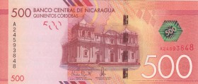 Nicaragua, 500 Cordobas, 2014, UNC, p214a
There is a deck.
Serial Number: A24593848
Estimate: 30-60