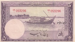 Pakistan, 5 Rupees, 1951, XF(-), p12
Serial Number: HK1 053296
Estimate: 45-90