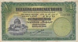 Palestine, 1 Pound, 1939, VF(+), p7c
Serial Number: R039365
Estimate: 450-900