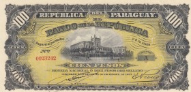 Paraguay, 100 Pesos, 1907, UNC, p159
Serial Number: 0023242
Estimate: 30-60