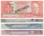 Paraguay, 500-1.000-5.000-10.000 Guaranies, 1952; 1979, UNC, p200s; p201s; p202CS1; p204CS1, SPECIMEN
With the same serial number
(Total 4 banknotes...