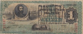 Peru, 1 Real de Inca on 1 Sol, 1881, VF, p11
Serial Number: 12147
Estimate: 75-150