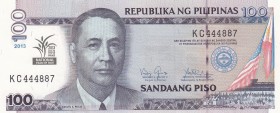 Philippines, 100 Piso, 2013, UNC, p218
Commemorative banknote
Serial Number: KC444887
Estimate: 10-20