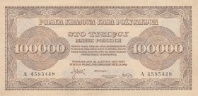 Poland, 100.000 Marek, 1923, XF(-), p34a
Serial Number: A 4595448
Estimate: 50-100
