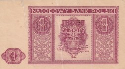 Poland, 1 Zloty, 1946, XF, p123
Estimate: 10-20