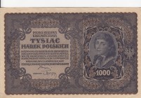 Poland, 1.000 Marek, 1919, XF(+), p29
Estimate: 30-60
