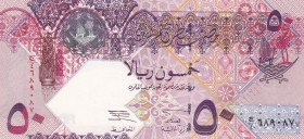 Qatar, 50 Riyals, 2003, UNC, p23
There is a deck.
Serial Number: 4689087
Estimate: 60-120