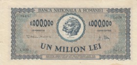 Romania, 1.000.000 Lei, 1947, VF(+), p60a
Serial Number: I.0199 0685
Estimate: 10-20