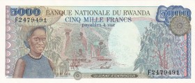 Rwanda, 5.000 Francs, 1988, UNC, p22a
Serial Number: F2479491
Estimate: 10-20