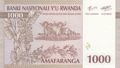 Rwanda, 1.000 Francs, 1994, UNC, p24
Serial Number: AA5434426
Estimate: 20-40