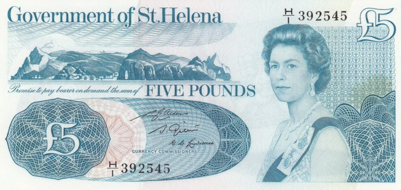 Saint Helena, 5 Pounds, 1981, UNC, p7b
Queen Elizabeth II. Potrait
Serial Numb...