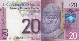 Scotland, 20 Pounds, 2013, UNC, p229Kb
Clydesdale Bank
Serial Number: W/KU 2766020
Estimate: 50-100