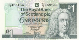 Scotland, 1 Pound, 1999, UNC, p351d
Serial Number: C/79 468155
Estimate: 10-20