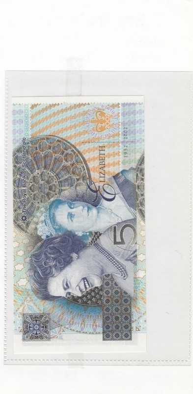 Scotland, 5 Pounds, 2002, UNC, p362, FOLDER
Commemorative banknote printed in m...