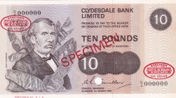 Scotland, 10 Pounds, 1972, UNC, p379a, SPECIMEN
Serial Number: D/A 000000
Estimate: 100-200