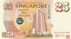 Singapore, 25 Dollars, 1996, UNC, p33
Commemorative banknote
Serial Number: 236878
Estimate: 75-150