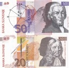 Slovenia, 20-50 Tolarjev, 1992, UNC, p12; p13, (Total 2 banknotes)
Serial Number: JF241107, EH939905
Estimate: 10-20