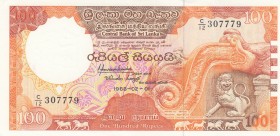 Sri Lanka, 100 Rupees, 1988, UNC, p99b
Very small fracture in the upper left corner
Serial Number: C/12 307779
Estimate: 25-50