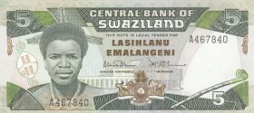 Swaziland, 5 Emalangeni, 1986, UNC, p14
Serial Number: A467840
Estimate: 35-70