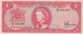 Trinidad & Tobago, 1 Dollar, 1964, VF, p26c
Queen Elizabeth II. Potrait
Serial Number: R/3 536108
Estimate: 15-30